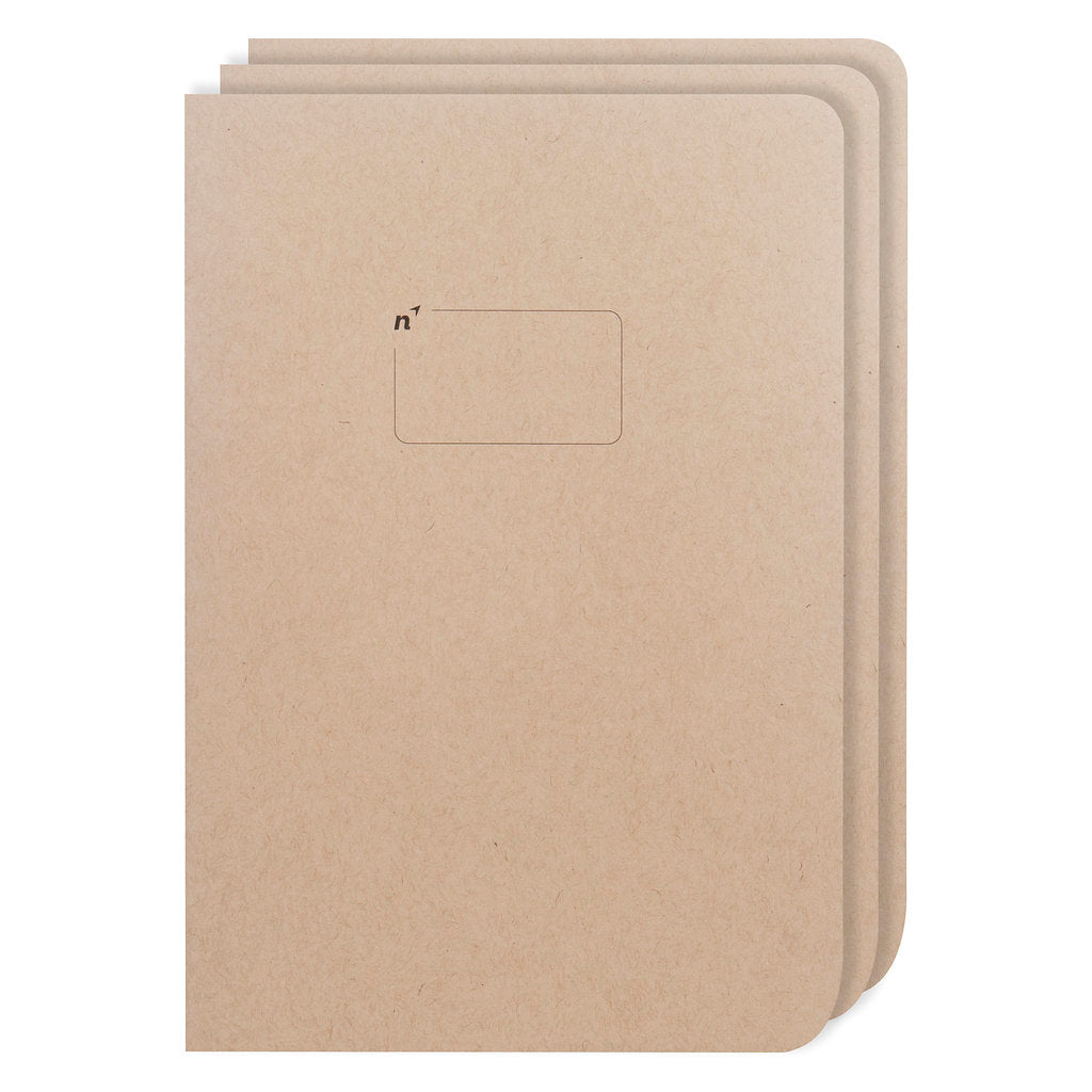 10 Pack Spiral Blank Notebook, A5 Kraft Softcover Unlined Journal