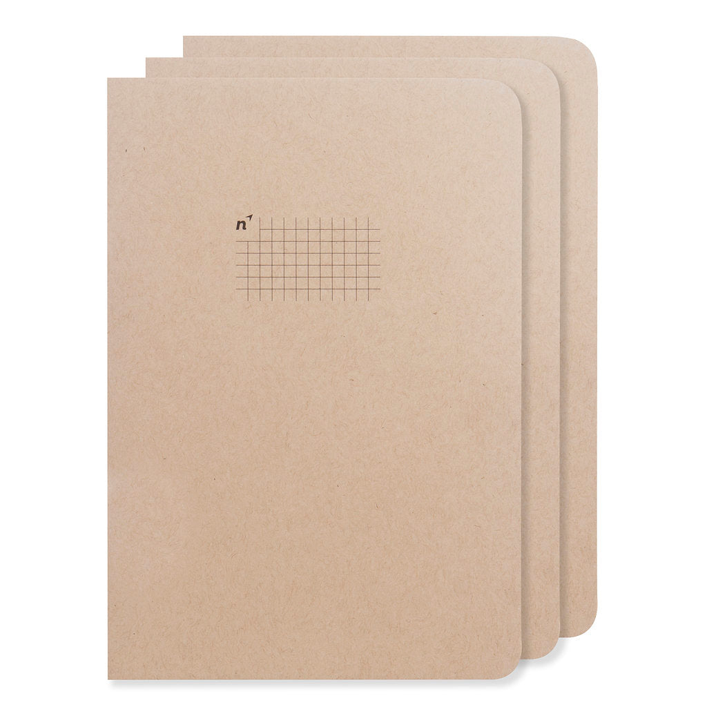 Northbooks 3 pack of B5 Square Grid Graph Notebooks 7 x 10 in