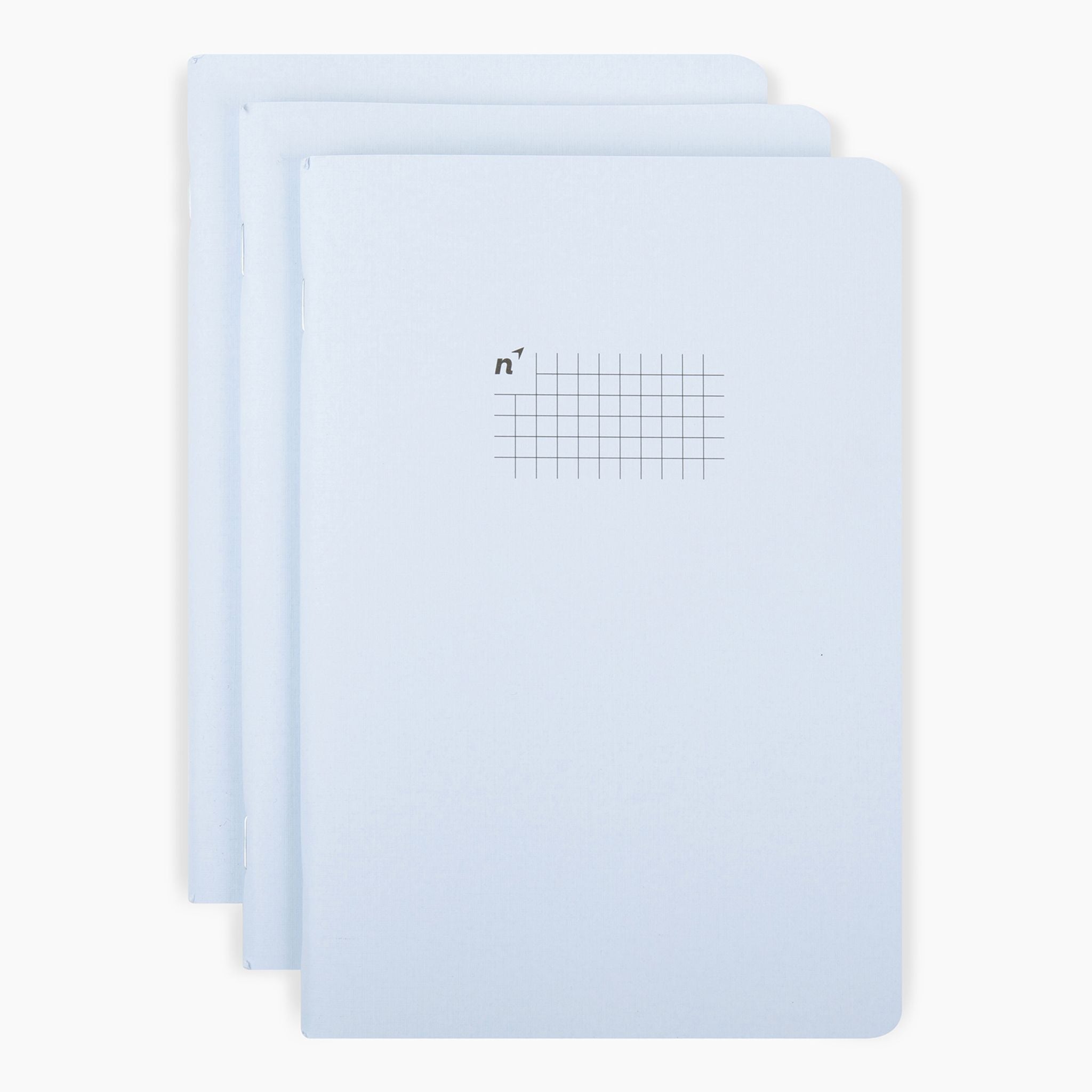 Northbooks A5 Blues - Graph-Grid Notebook Journal 3 Pack, 5.8” x 8.2”